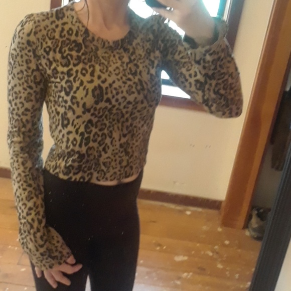 Zara cheetah cropped sweater - Picture 4 of 8